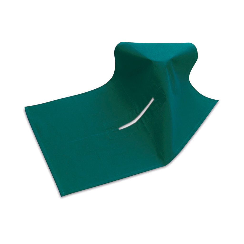 Drap couverture avec fente, 40 x 60 cm, tissu, vert, longueur de la fente 15 cm