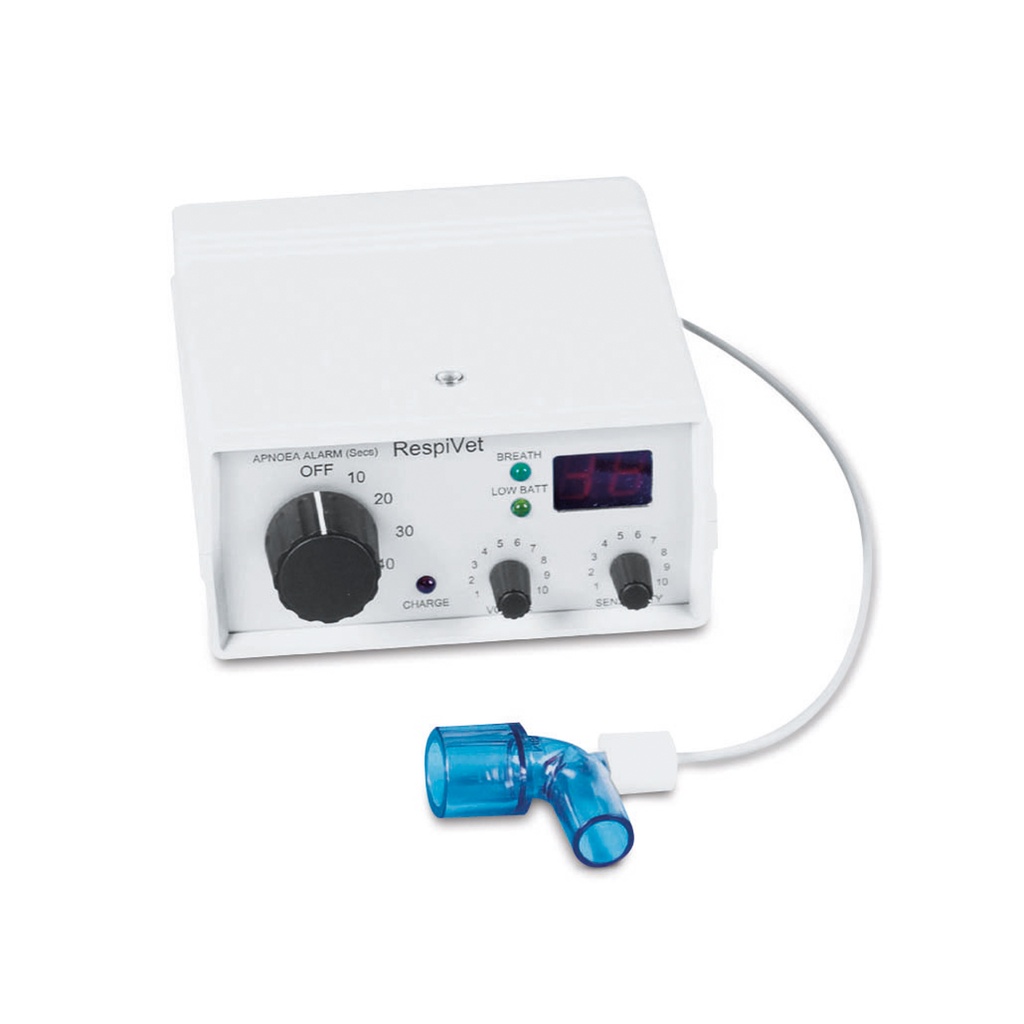Monitor de respiración RESPIVET, compl.con transfo, conector-T, sonda