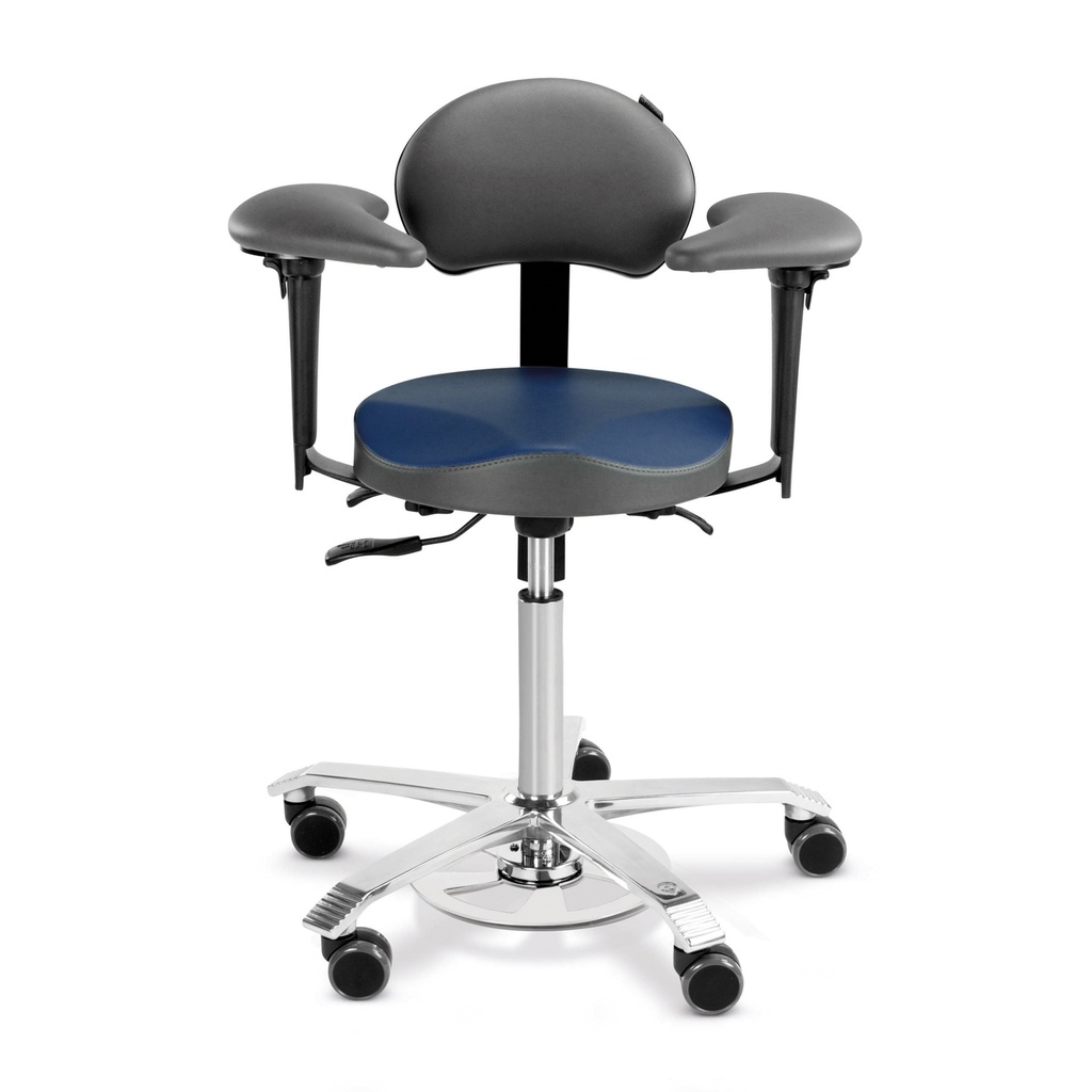 Silla de apoyo con reposabrazoy ysoporte lumbar, especialmente paraoftalmólogos