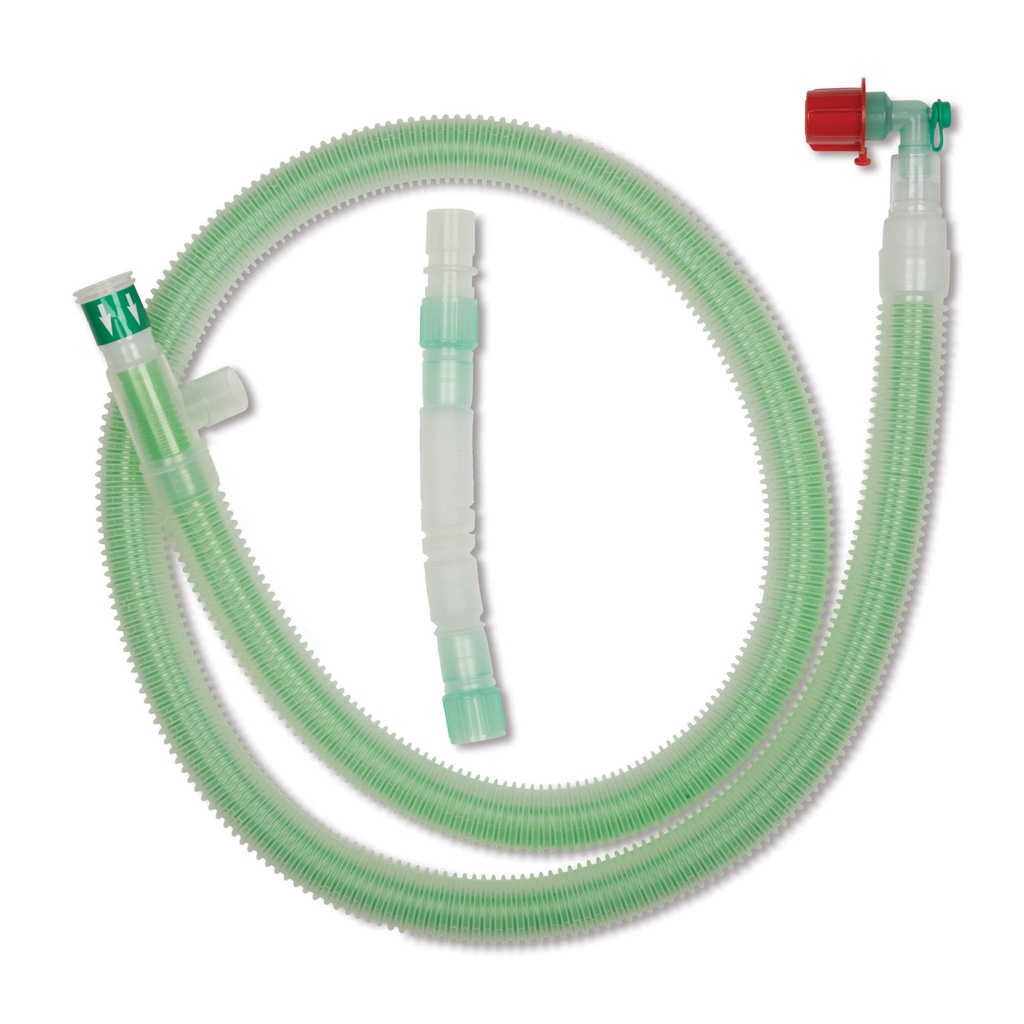 Patientslange Coaxial  Ø 22mm / L 160 cm. Swivel connector 22M/15F 