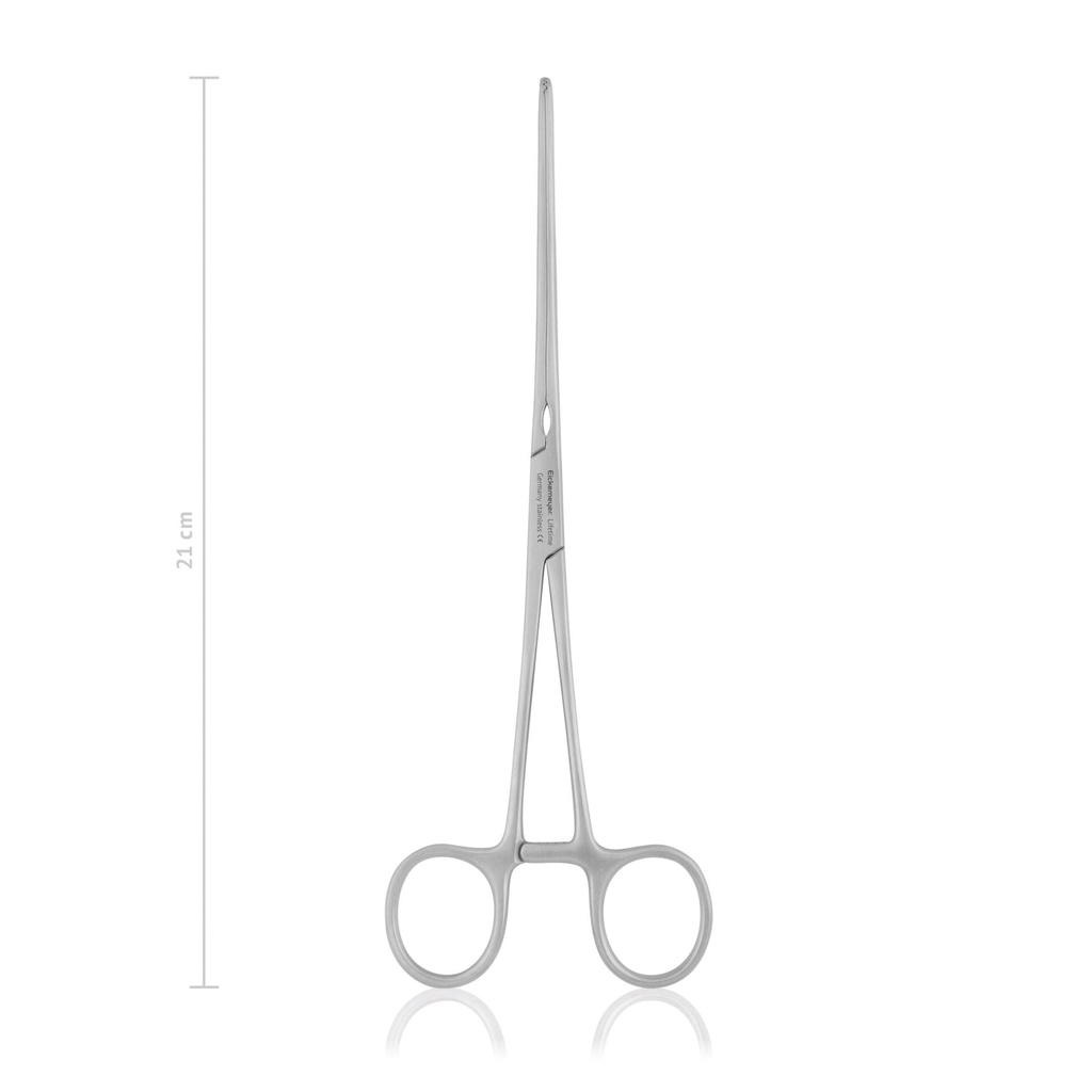 Intestinal forceps MAYO-ROBSON, curved, 21 cm, elastic blades, lengthwise grip 