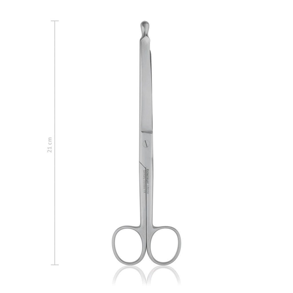 Enterotomy scissors with probe, 21 cm  