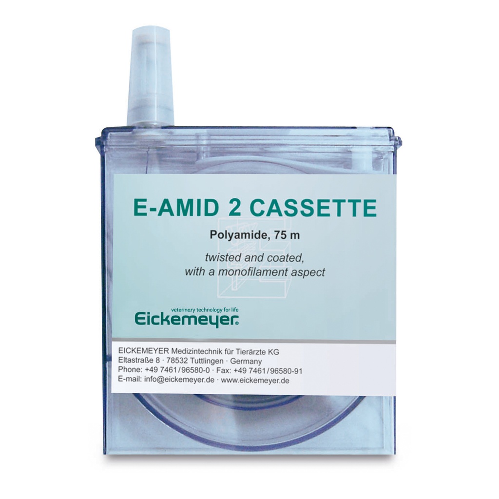 E-AMID USP 4/0/Metric 1,5, 100m Flachspule trocken, nicht resorbierbar, steril