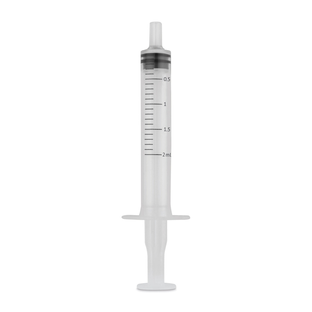 Seringue jetable EICKINJECT, 2 ml, 3 parties, avec piston en caoutchouc, paquet de 100, stérile