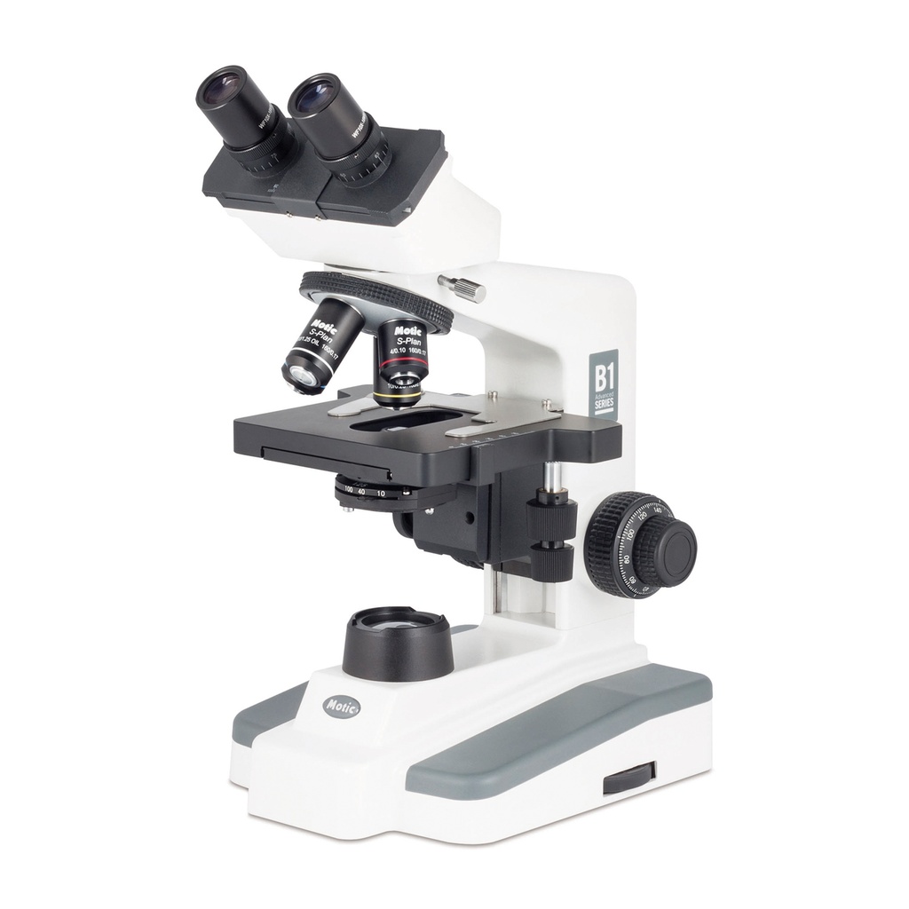 Microscope Motic B1 Elite LED Oculaire WF10x18mm, Objektive SP 4X/0,10 10X/0,25, 40X/0,65, 100X/1,25,