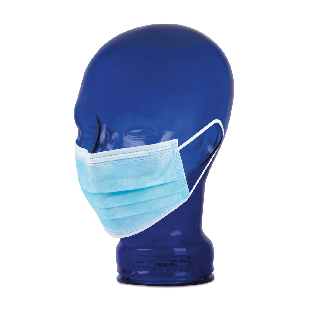 Protector bucal quirúrgico, tipo IIR, 3 capas con banda elástica, paquete de 50