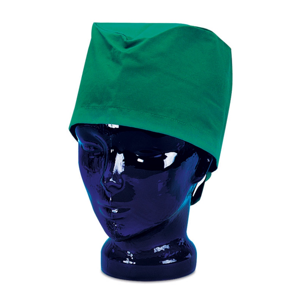 Bonnet chirurgical, vert forêt, coton