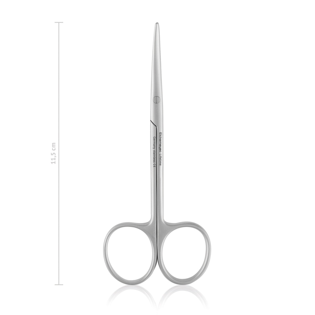 Ciseaux de préparation/fin chirurg. mousses, 11,5 cm, courbés