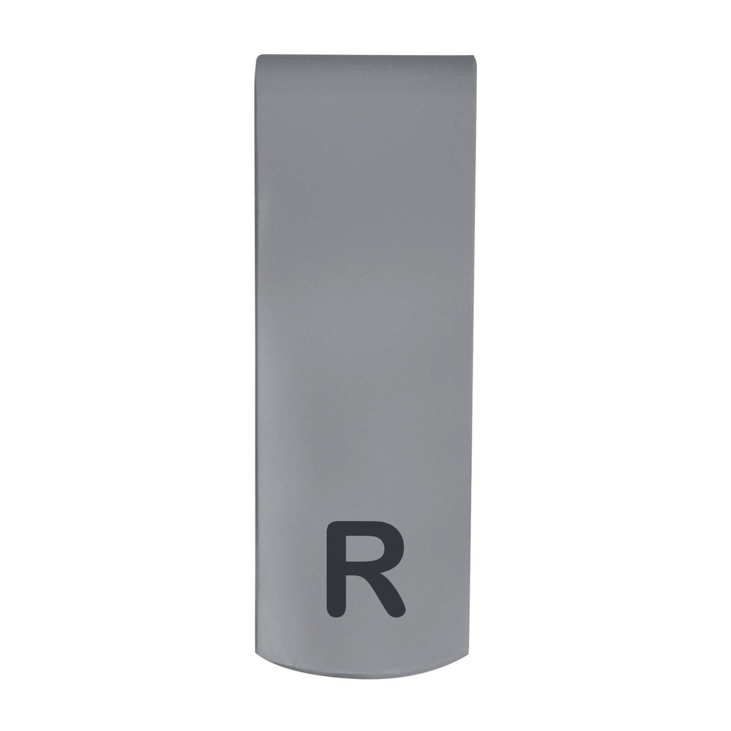 Marcador para RX de plástico en formaclip, palabras L y R