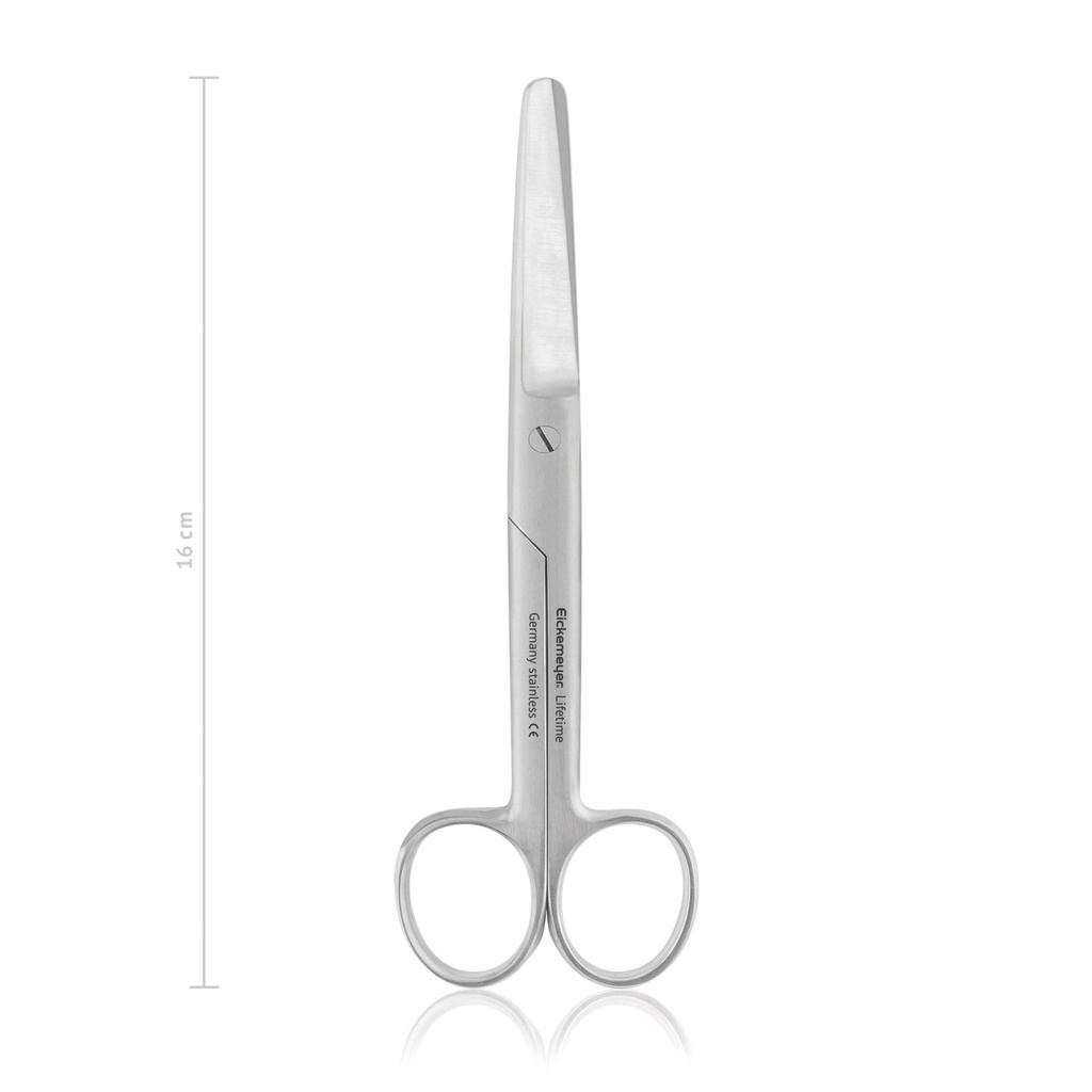 Surgical scissors, heavy model, curved, blunt/blunt, 16 cm 