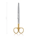 Surgical scissors, curved, sharp/blunt, TC, 16,5 cm 