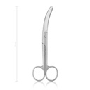 Surgical scissors, laterally curved, blunt/blunt, 16 cm 