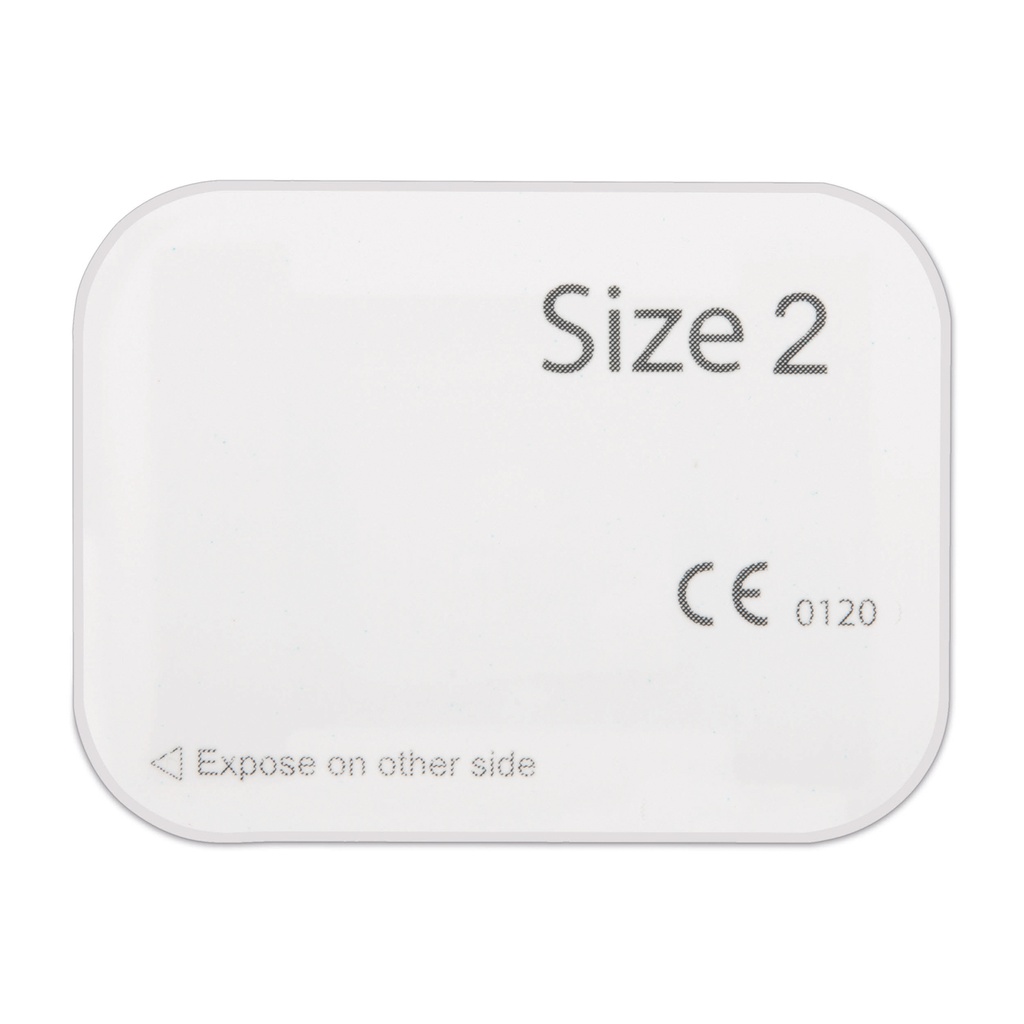 El kit de placas de imagen de tamaño 2 contiene: 4 x IP tamaño 2 (31 x 41 mm)