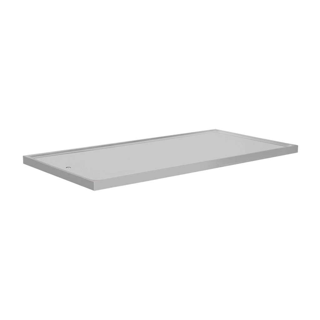 Tischplatte 60 x 130 cm, Chrom-Nickel- Stahl 