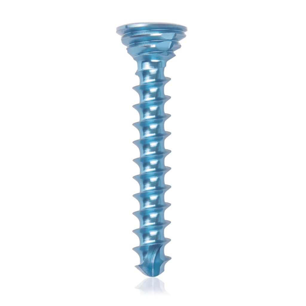 Tornillo de bloqueo de titanio Ø2.7x18mmmultidireccional, azul, Torx 10autoperforante, autorroscante