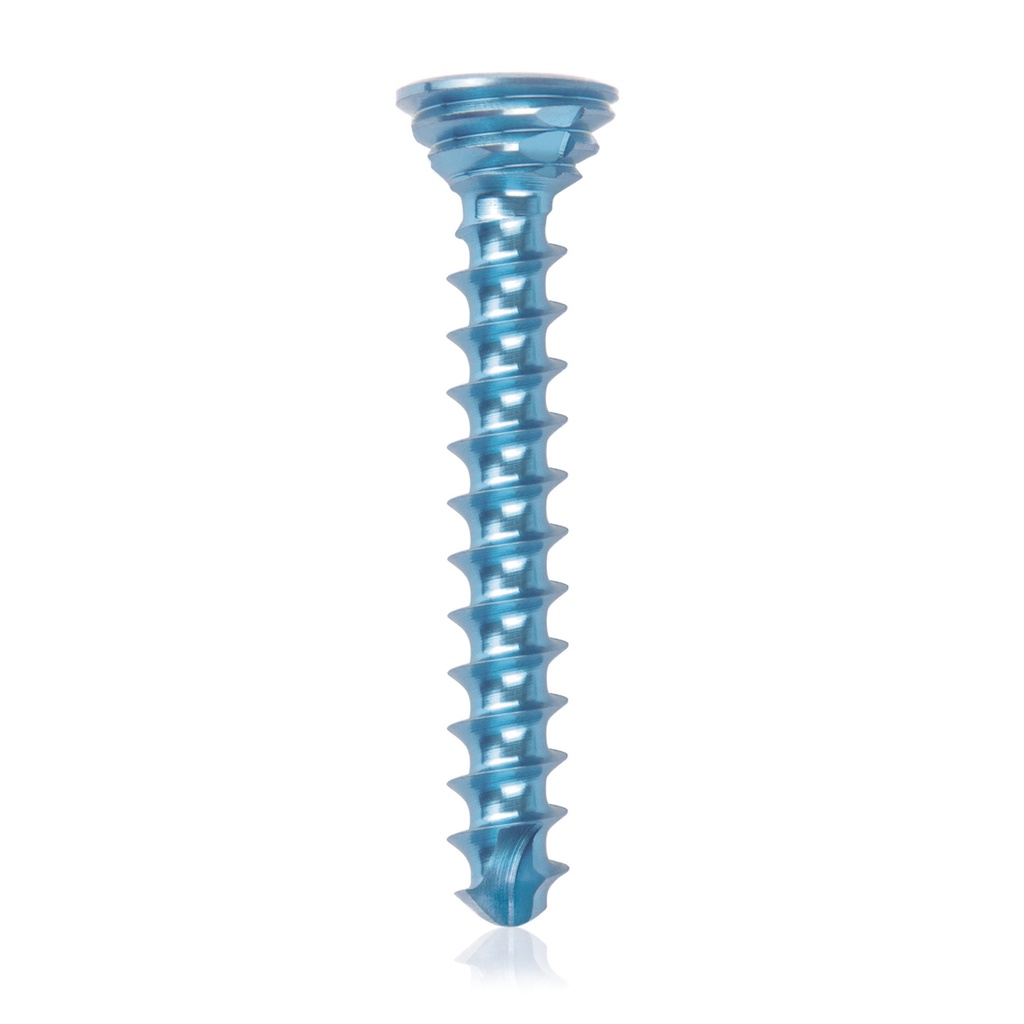 Tornillo de bloqueo de titanio Ø2.7x20mmmultidireccional, azul, Torx 10autoperforante, autorroscante