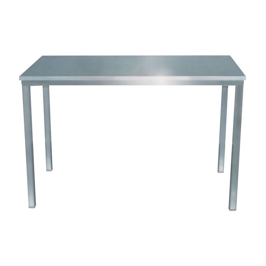 Table de consultation, inoxydable 130x60x90 cm, avec plateau d'acier affiné