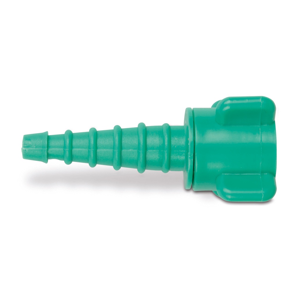 Boquilla de conexión verde, plásticoadaptador de abeto en manguera de 3/8 "