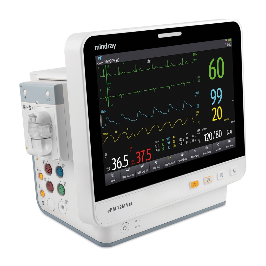 Monitor de paciente ePM 12M Vet con módulo IBP + CO2 + AG