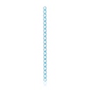 Placa microósea EickLoxx, sistema de 1,0 mm, azul claro, 20 orificios, dimensiones en mm: 79,5 x 3,5 x 1,0