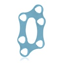 Placa microósea EickLoxx, sistema de 1,0 mm, azul claro, placa con orificios 2x2x2, dimensiones en mm: 18,0 x 9,5 x 1,0