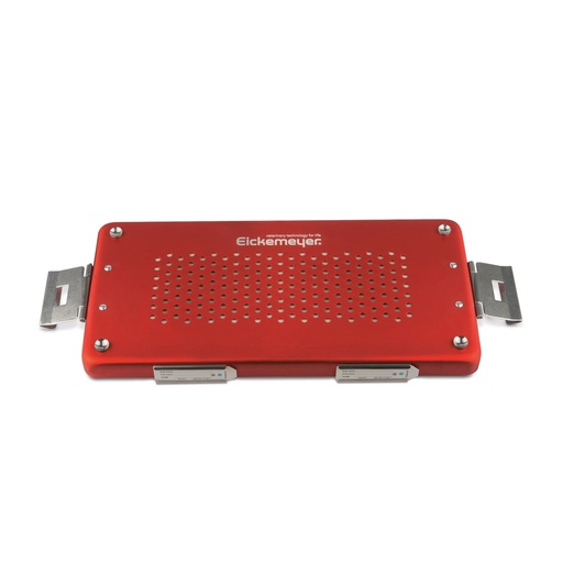 [500712] Tapa roja para caja pequeña, perforada, con filtro textil y soporte para etiquetas