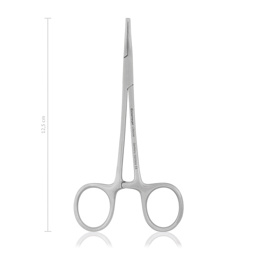 [141512] Pinza hemostatica delicadaHalsted-mosquito, 12,5 cm, curvado1x2 dientes