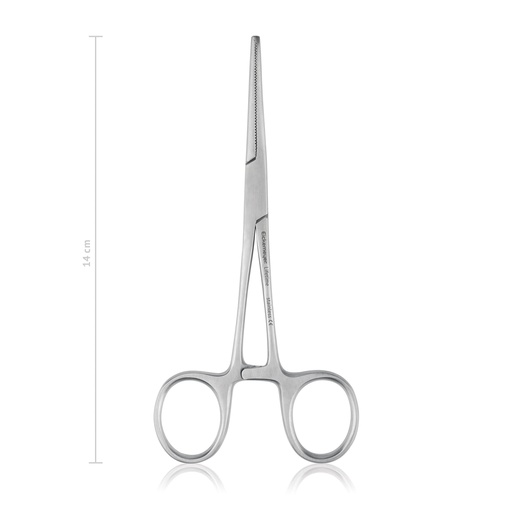 [974014] Haemostatic forceps Kocher, 14 cm, straight, 