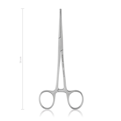 [974016] Haemostatic forceps Kocher, 16 cm, straight, 