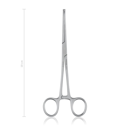 [974118] Haemostatic forceps Kocher, 18 cm, curved, 