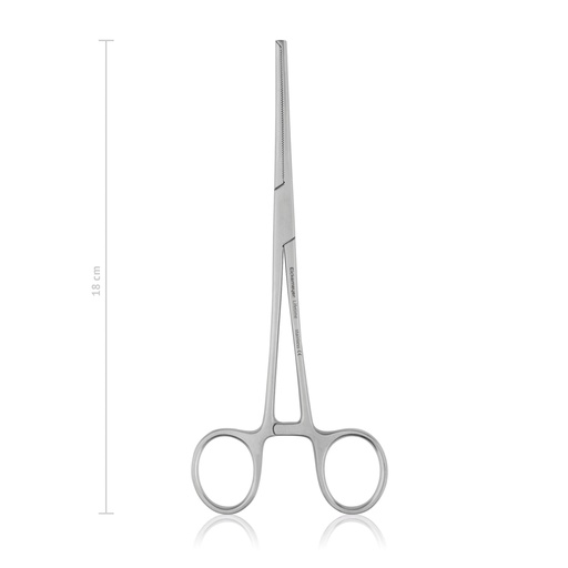 [974018] Haemostatic forceps Kocher, 18 cm, straight, 