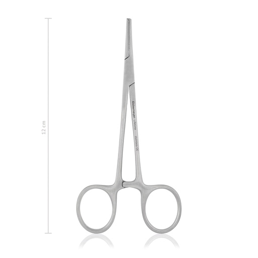 [973612] Pinza hemostatica delicada12 cm, recto, 1x2 dientes, económico