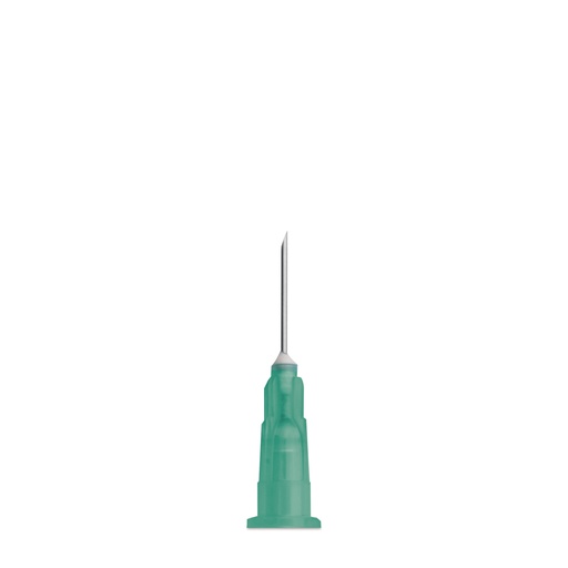 [050371] Cánula desechable EICKINJECT, 16G x 25 mm, paquete de 100 unidades, verde, estéril