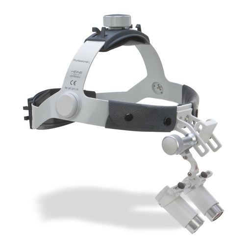[310710] Lupa binocular Heine con cinta craneal Professional L, HRP 6x, WD 34 cm