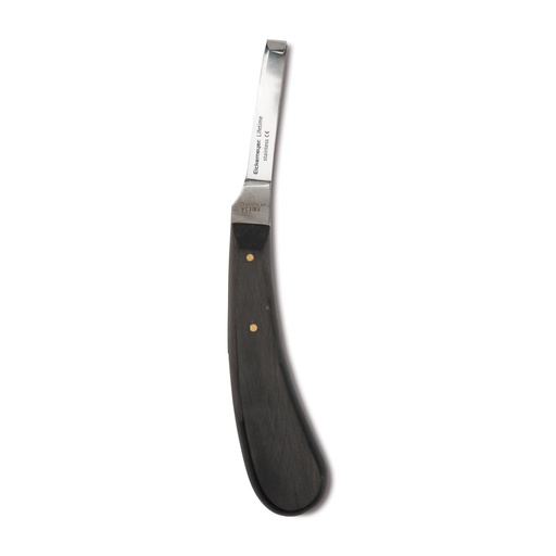 [860619] Hoof knive with ebony handle, righthand, narrow 