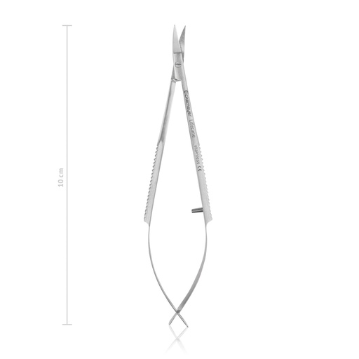 [171710] Ciseaux à cornée Castroviejo, courbés, pointus, 10 cm