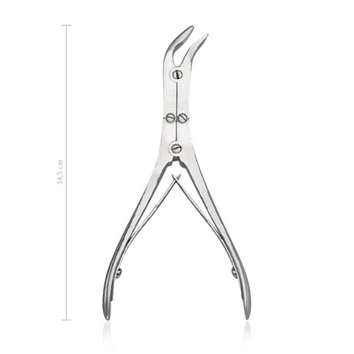 [184414] Forceps de laminectomía SCHNEIDEMANN,15 cm, curvado lateralmente, muydelicado