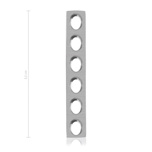 [98187606] Mini-Plättchen, 6-Loch, 32 mm für Schrauben  D=1,5 und 2,0mm 