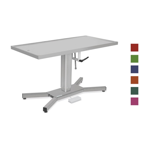 [602012] Table de chirurgie avec support en 'X', mécanisme d'inclinaison/une direction et électrique ou hydraulique