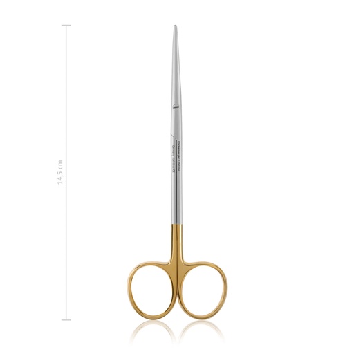 [116514] Dissecting scissors Metzenbaum-Fino, curved, 14,5 cm, TC very delicate 