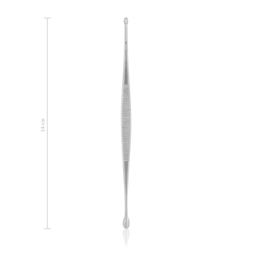 [165614] Cureta osea, Willinger,14 cm, punta doble