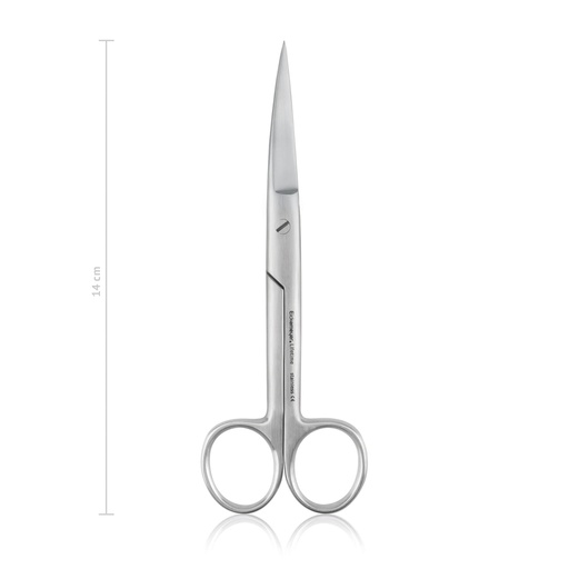 [970514] Surgical scissors, 14 cm, curved, S/S,  