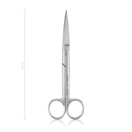 [970416] Surgical scissors, straight, 16 cm,  