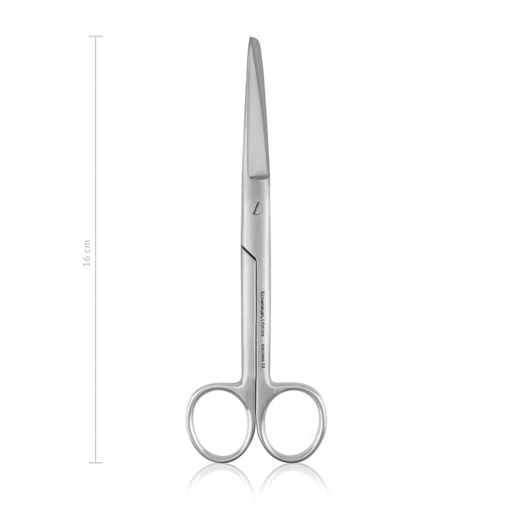 [970316] Schere chirurgisch, sp/st, gebogen, 16 cm 