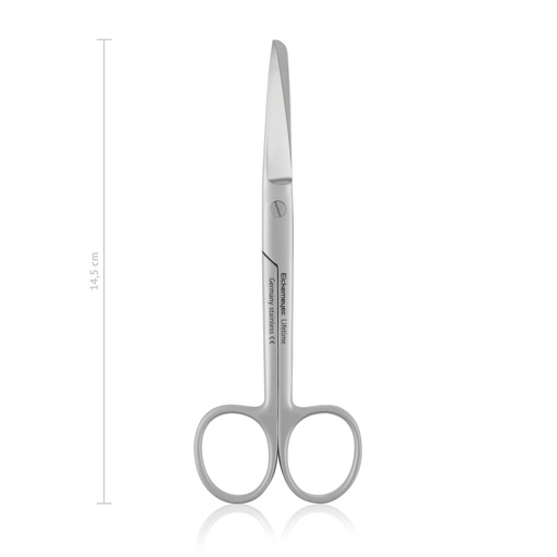 [114214] Surgical scissors, straight, sharp/blunt 14,5 cm 