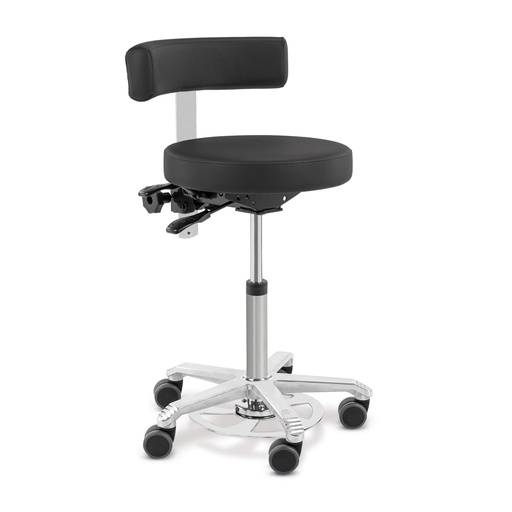 [610195] SCORE chaise d'opération médicale avec siège rond, dossier et commande au pied