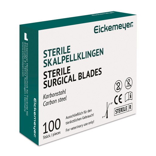 [98100718] Scalpel blades standard, # 18, sterile Box of 100 pcs. 