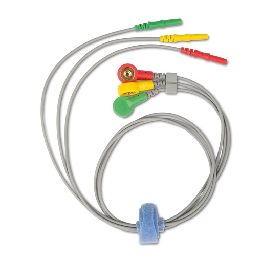 [E32187009] Câble ECG, connecteurs Snap-on 3 voies para moniteur 321870